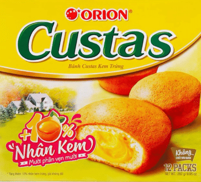 Bánh Bông Lan Kem Trứng Orion Custas