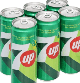 Lốc 6 lon nước Mirinda 7UP 320ml