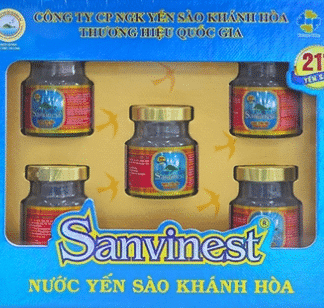 Nước yến sào Khánh Hòa Sanvinest hộp 5 hủ và 6 hủ 70ml